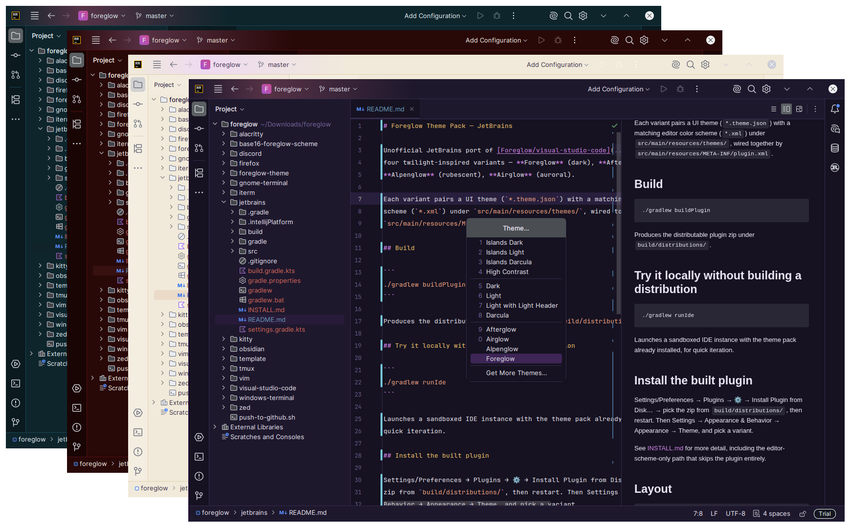 Foreglow for JetBrains